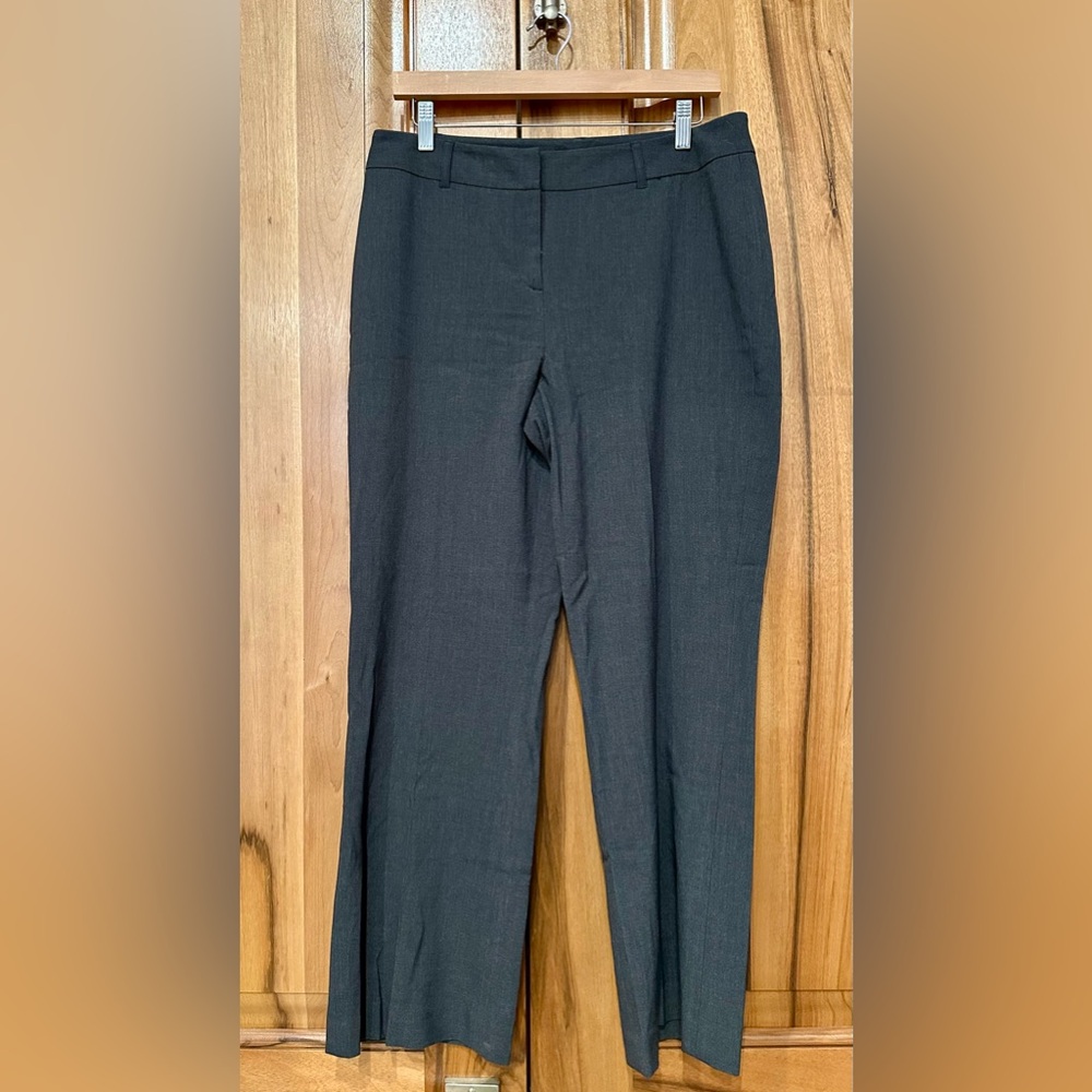 Josephine Essentials - Straight/Wide Leg Petite Dark Gray Trousers - 10P - EUC